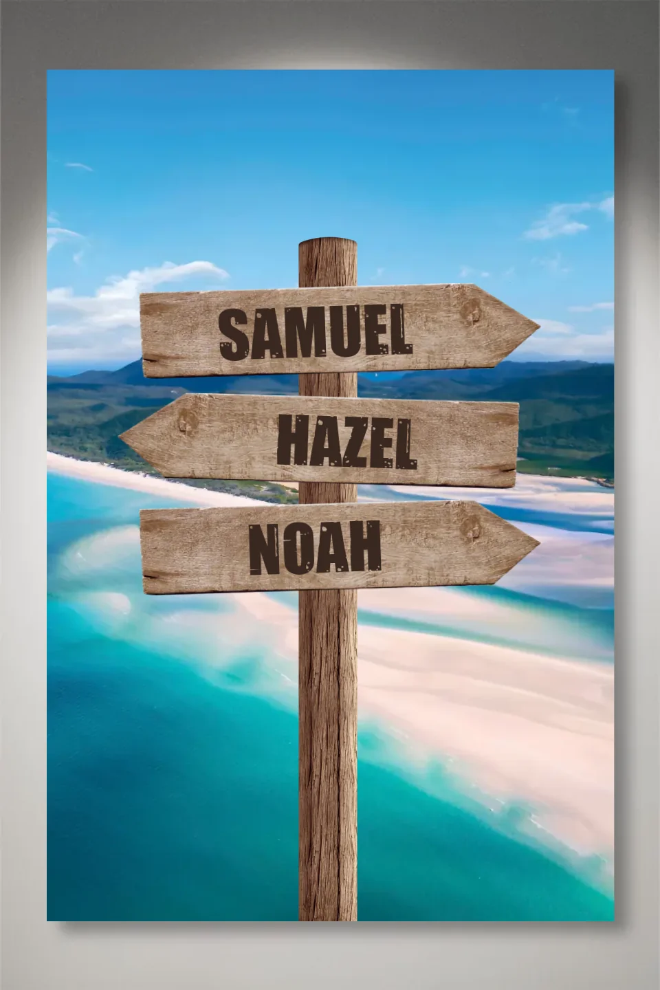 Personalized Names Beach Sign Canvas